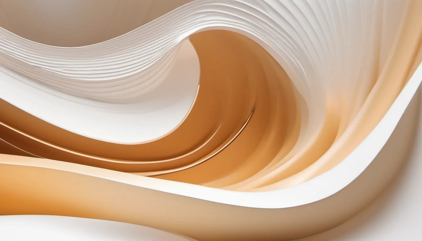 Abstract tall column long wave illustration in amber and pale sand on white — decorative header for LiFePO4 High-Output Power Stations Compared