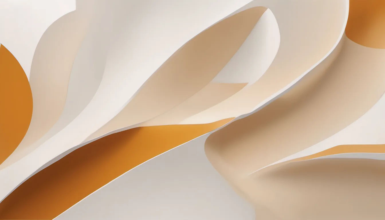 Abstract ordered ascending steps illustration in amber and pale sand on white — decorative header for How We Compile These Figures